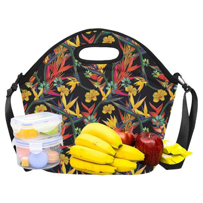 Bird Of Paradise Pattern Print Design BOP016 Neoprene Lunch Bag-JorJune