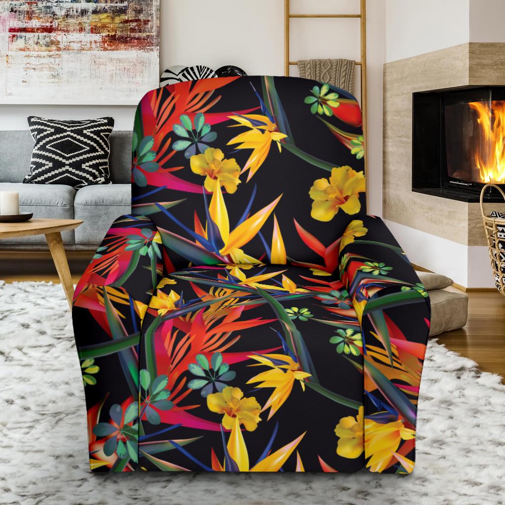 Bird Of Paradise Pattern Print Design BOP016 Recliner Slipcover-JORJUNE.COM