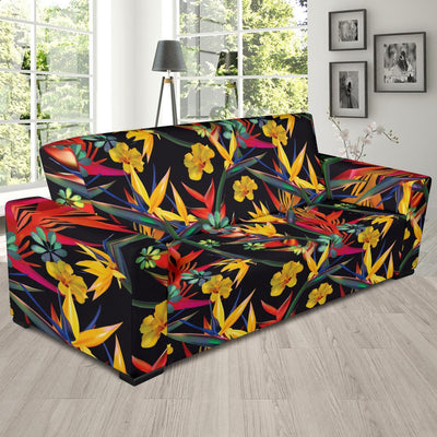 Bird Of Paradise Pattern Print Design BOP016 Sofa Slipcover-JORJUNE.COM