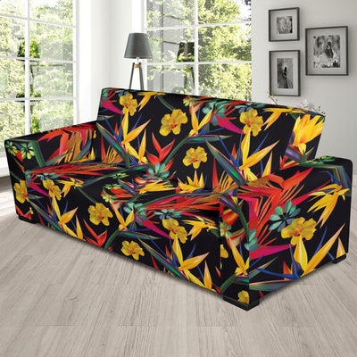 Bird Of Paradise Pattern Print Design BOP016 Sofa Slipcover-JORJUNE.COM