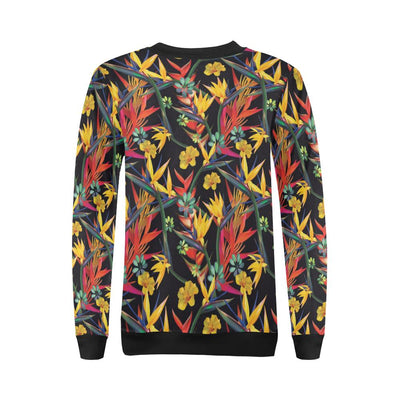 Bird Of Paradise Pattern Print Design BOP016 Women Long Sleeve Sweatshirt-JorJune