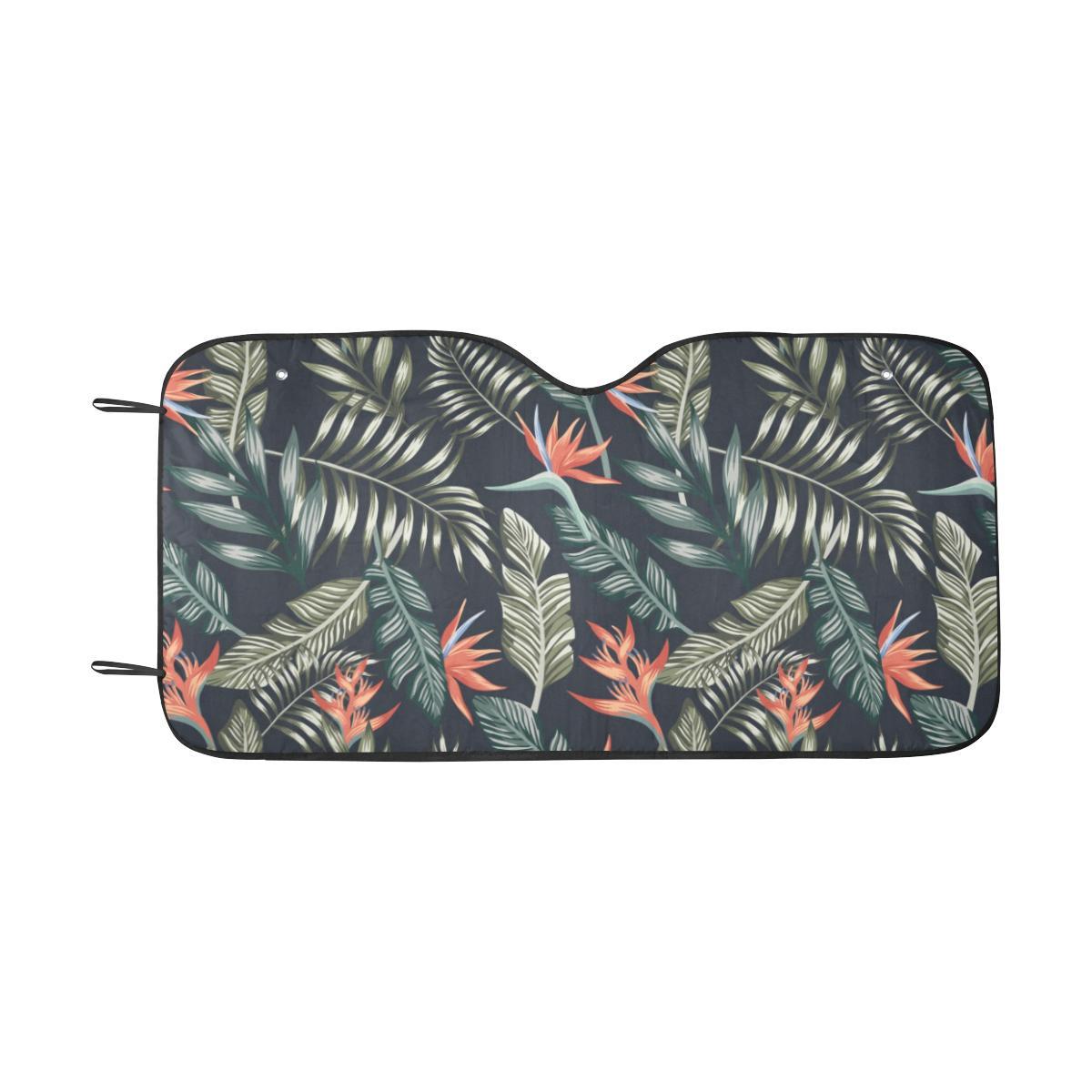 Bird Of Paradise Pattern Print Design BOP02 Car Sun Shade-JorJune