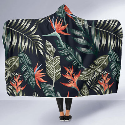 Bird Of Paradise Pattern Print Design BOP02 Hooded Blanket-JORJUNE.COM