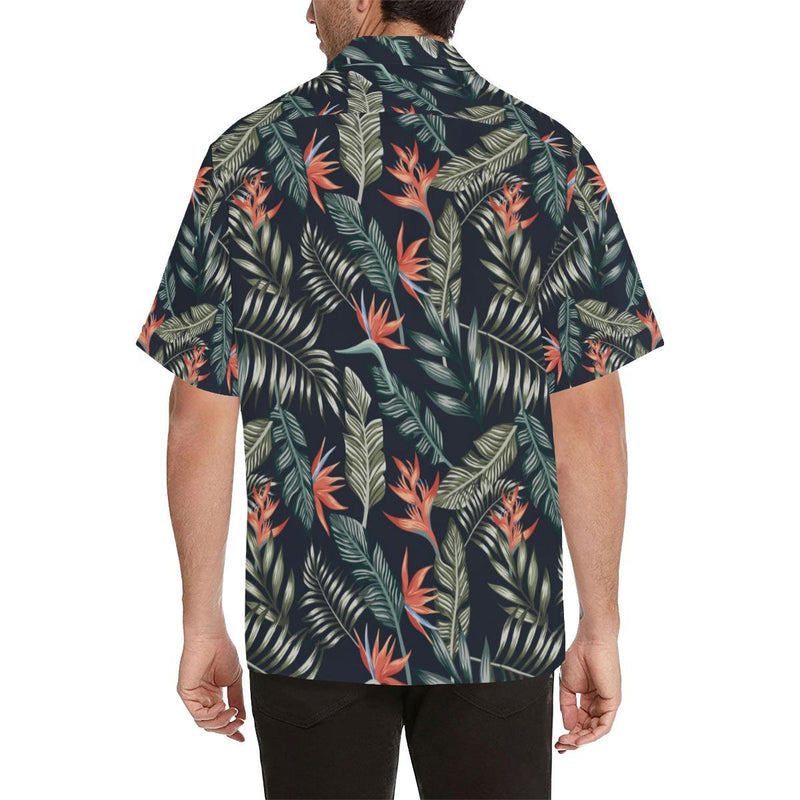 Bird Of Paradise Pattern Print Design BOP02 Men Hawaiian Shirt-JorJune
