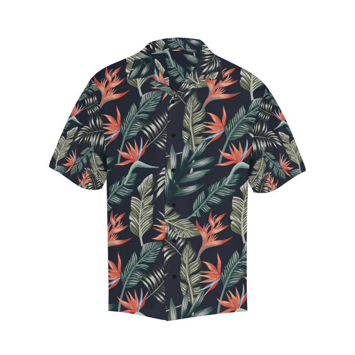 Bird Of Paradise Pattern Print Design BOP02 Men Hawaiian Shirt-JorJune