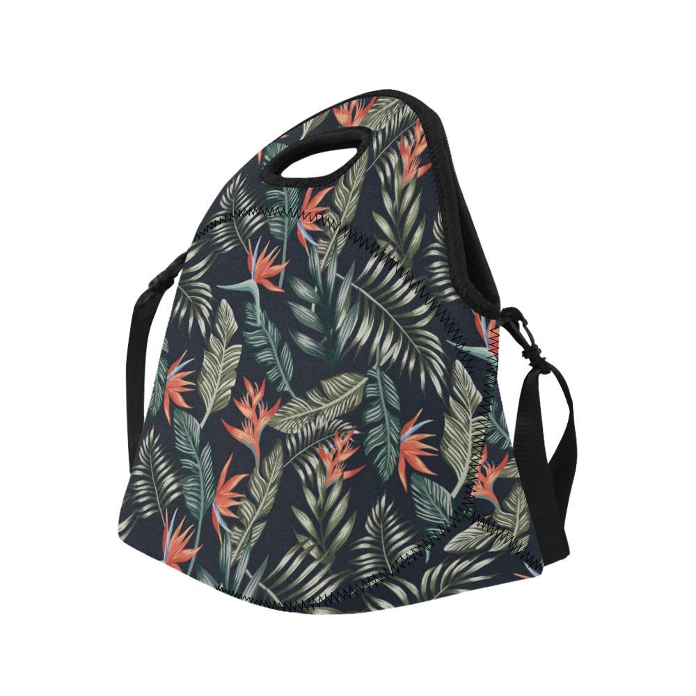 Bird Of Paradise Pattern Print Design BOP02 Neoprene Lunch Bag-JorJune