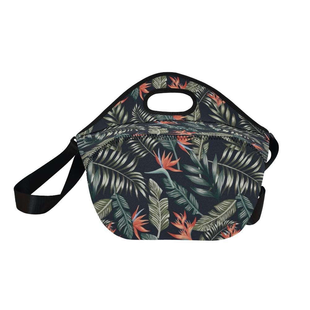 Bird Of Paradise Pattern Print Design BOP02 Neoprene Lunch Bag-JorJune