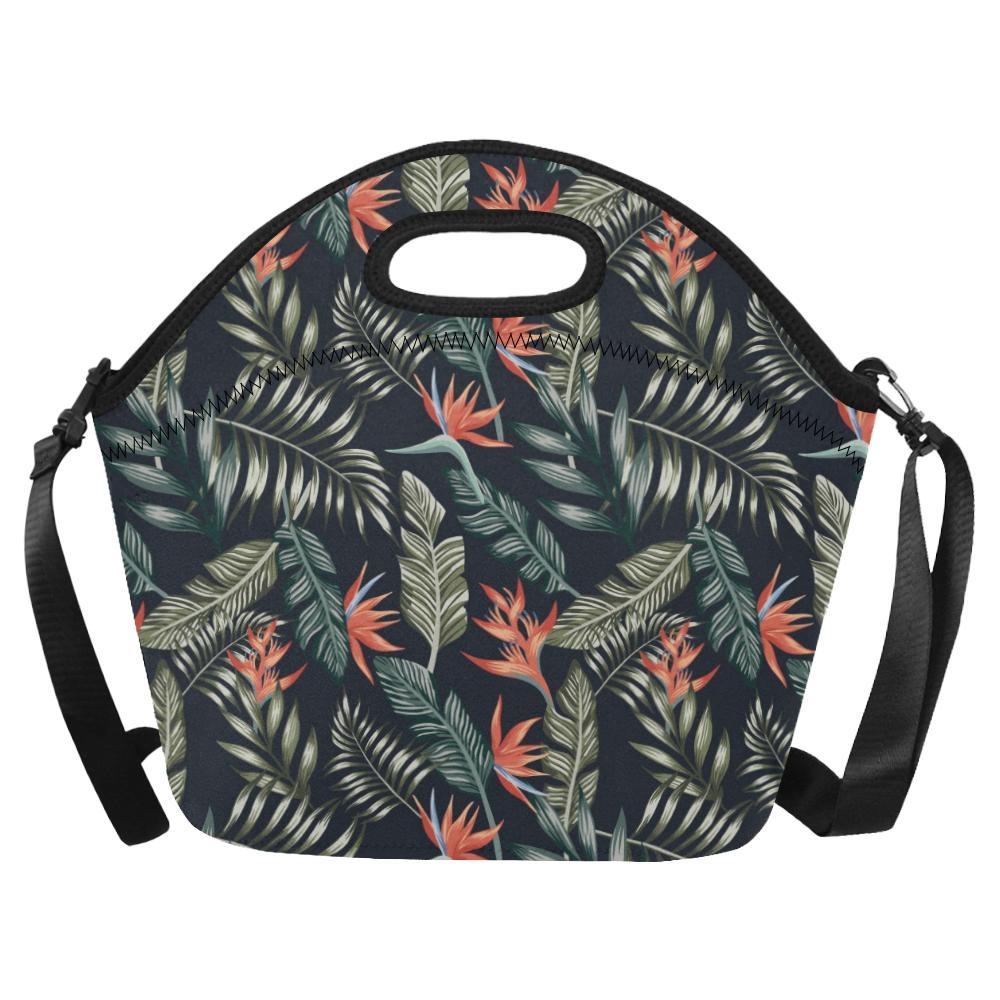 Bird Of Paradise Pattern Print Design BOP02 Neoprene Lunch Bag-JorJune