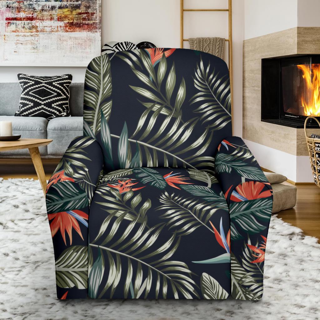 Bird Of Paradise Pattern Print Design BOP02 Recliner Slipcover-JORJUNE.COM