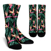 Bird Of Paradise Pattern Print Design BOP03 Crew Socks-JORJUNE.COM