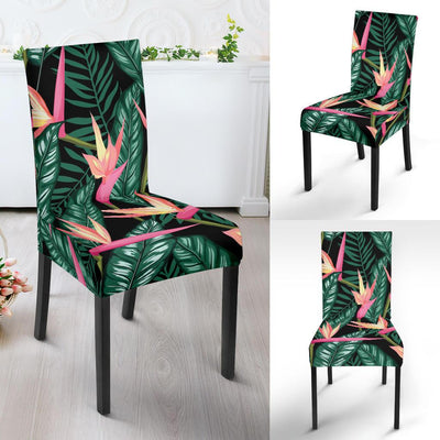 Bird Of Paradise Pattern Print Design BOP03 Dining Chair Slipcover-JORJUNE.COM