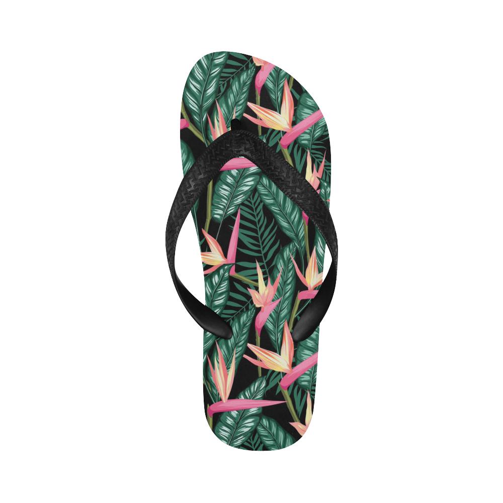 Bird Of Paradise Pattern Print Design BOP03 Flip Flops-JorJune