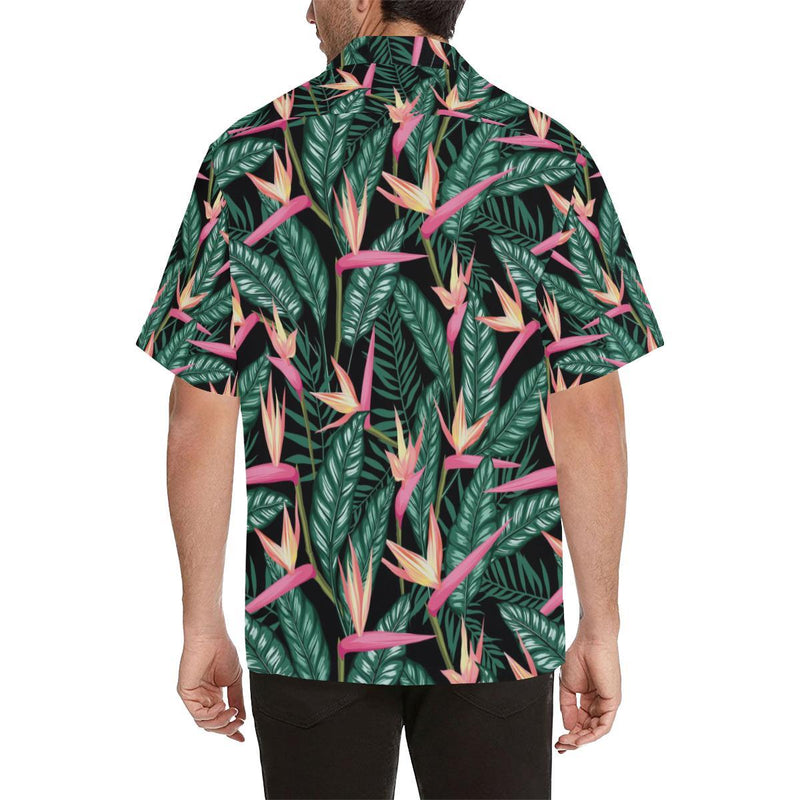 Bird Of Paradise Pattern Print Design BOP03 Men Hawaiian Shirt-JorJune