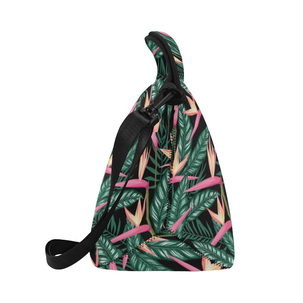 Bird Of Paradise Pattern Print Design BOP03 Neoprene Lunch Bag-JorJune