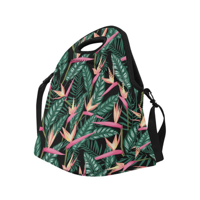 Bird Of Paradise Pattern Print Design BOP03 Neoprene Lunch Bag-JorJune