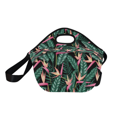 Bird Of Paradise Pattern Print Design BOP03 Neoprene Lunch Bag-JorJune