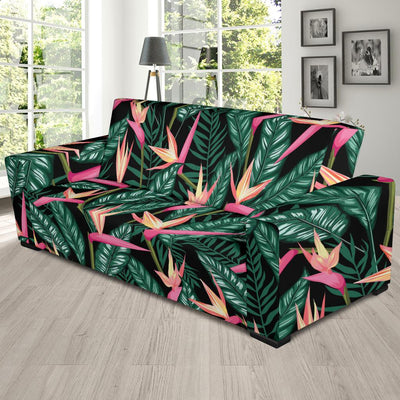 Bird Of Paradise Pattern Print Design BOP03 Sofa Slipcover-JORJUNE.COM