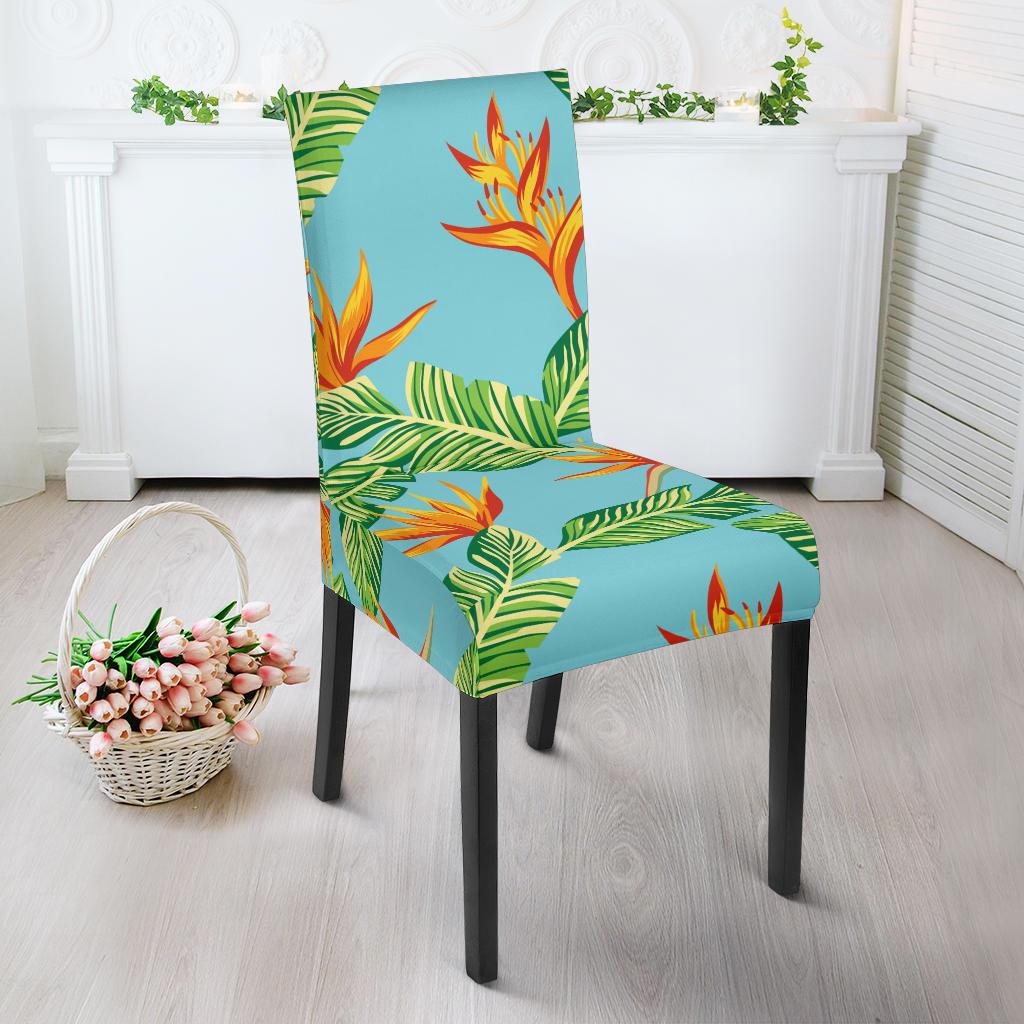 Bird Of Paradise Pattern Print Design BOP04 Dining Chair Slipcover-JORJUNE.COM