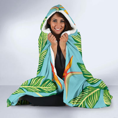 Bird Of Paradise Pattern Print Design BOP04 Hooded Blanket-JORJUNE.COM