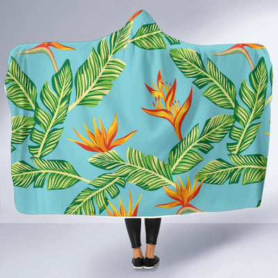 Bird Of Paradise Pattern Print Design BOP04 Hooded Blanket-JORJUNE.COM