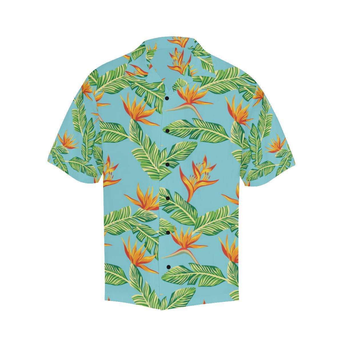 Bird Of Paradise Pattern Print Design BOP04 Men Hawaiian Shirt-JorJune