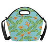 Bird Of Paradise Pattern Print Design BOP04 Neoprene Lunch Bag-JorJune