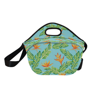 Bird Of Paradise Pattern Print Design BOP04 Neoprene Lunch Bag-JorJune