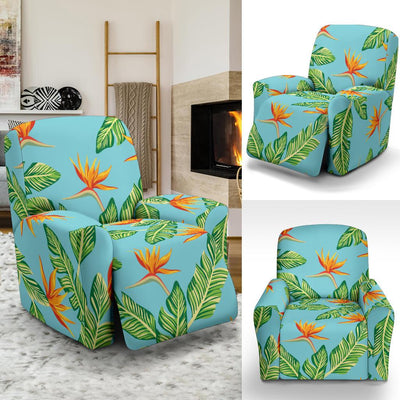 Bird Of Paradise Pattern Print Design BOP04 Recliner Slipcover-JORJUNE.COM