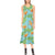 Bird Of Paradise Pattern Print Design BOP04 Sleeveless Open Fork Long Dress