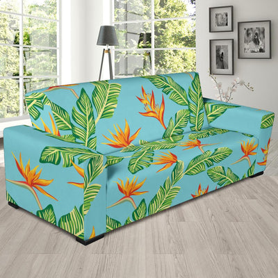 Bird Of Paradise Pattern Print Design BOP04 Sofa Slipcover-JORJUNE.COM