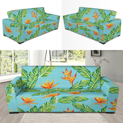 Bird Of Paradise Pattern Print Design BOP04 Sofa Slipcover-JORJUNE.COM