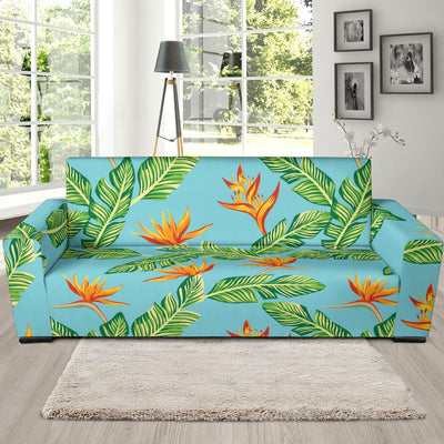 Bird Of Paradise Pattern Print Design BOP04 Sofa Slipcover-JORJUNE.COM