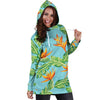 Bird Of Paradise Pattern Print Design BOP04 Women Hoodie Dress