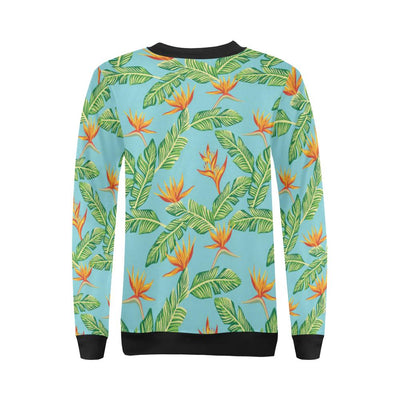 Bird Of Paradise Pattern Print Design BOP04 Women Long Sleeve Sweatshirt-JorJune