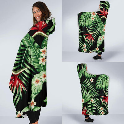 Bird Of Paradise Pattern Print Design BOP05 Hooded Blanket-JORJUNE.COM