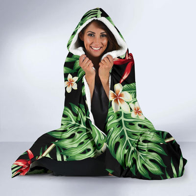 Bird Of Paradise Pattern Print Design BOP05 Hooded Blanket-JORJUNE.COM