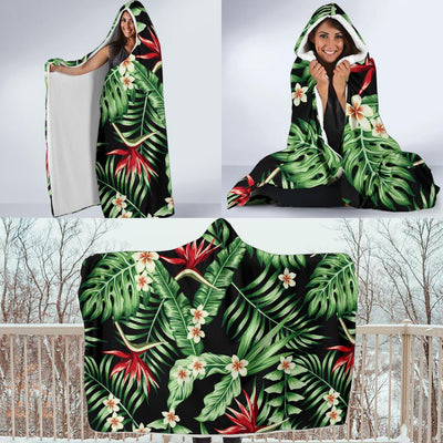 Bird Of Paradise Pattern Print Design BOP05 Hooded Blanket-JORJUNE.COM