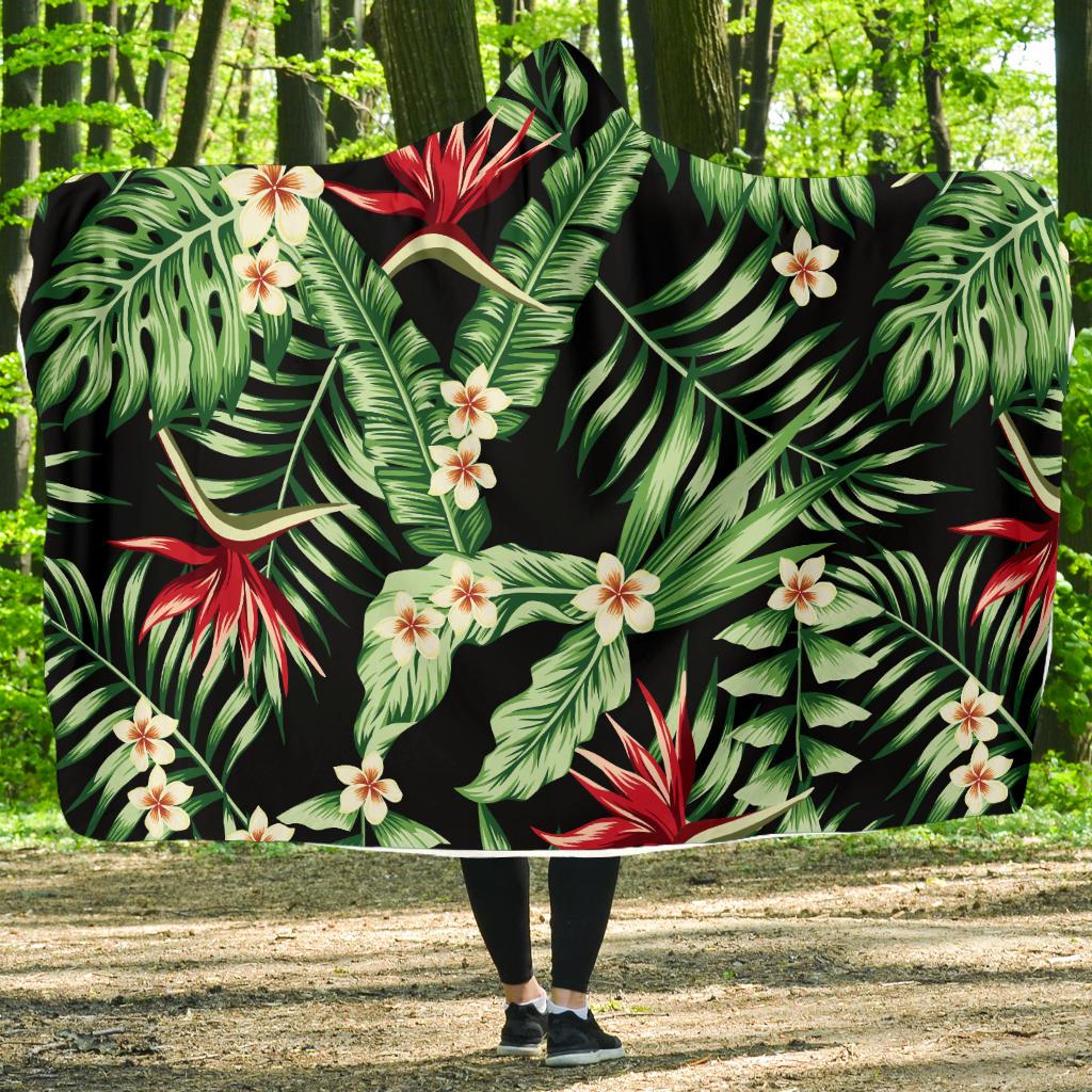 Bird Of Paradise Pattern Print Design BOP05 Hooded Blanket-JORJUNE.COM