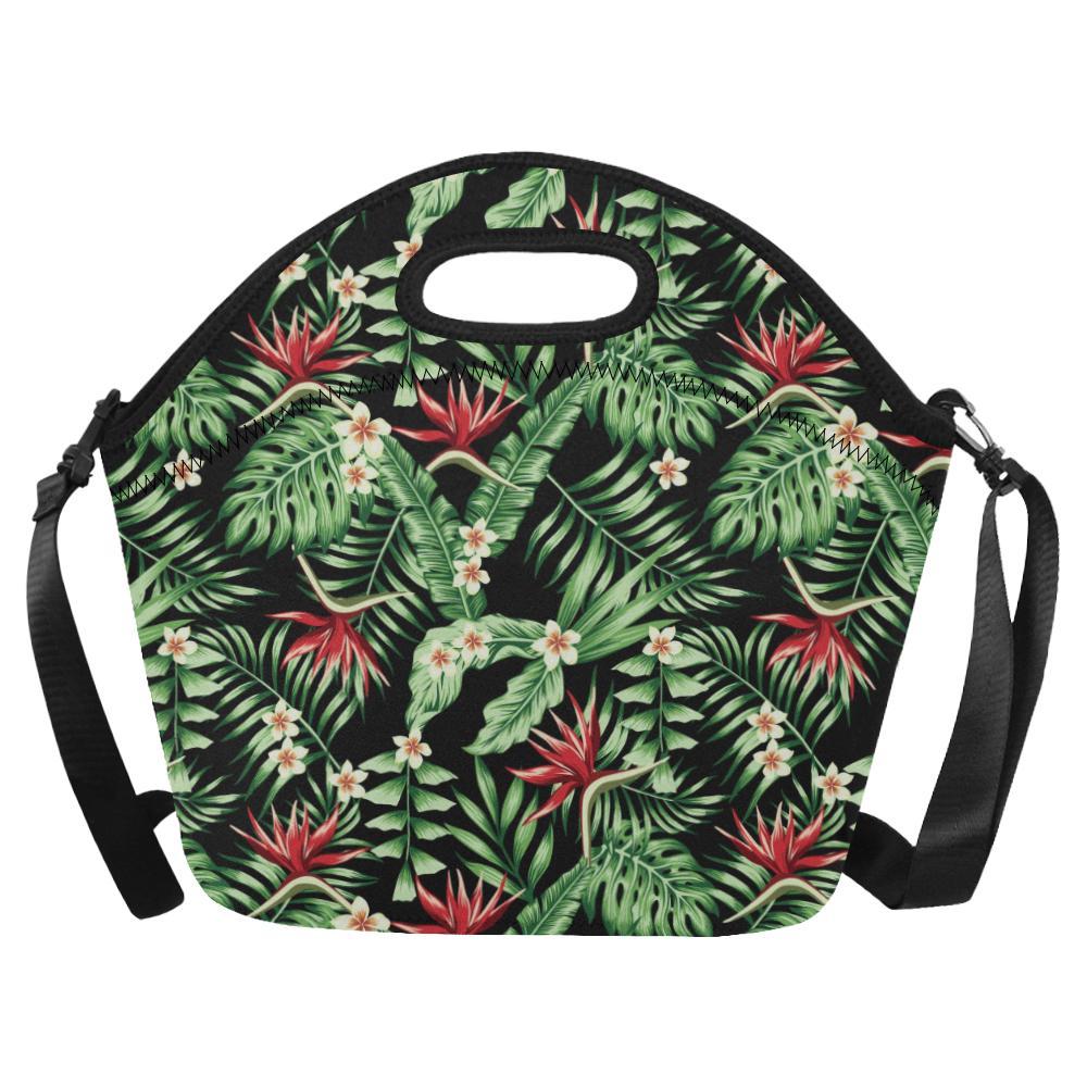 Bird Of Paradise Pattern Print Design BOP05 Neoprene Lunch Bag-JorJune