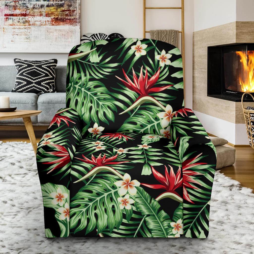 Bird Of Paradise Pattern Print Design BOP05 Recliner Slipcover-JORJUNE.COM