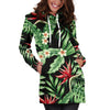 Bird Of Paradise Pattern Print Design BOP05 Women Hoodie Dress