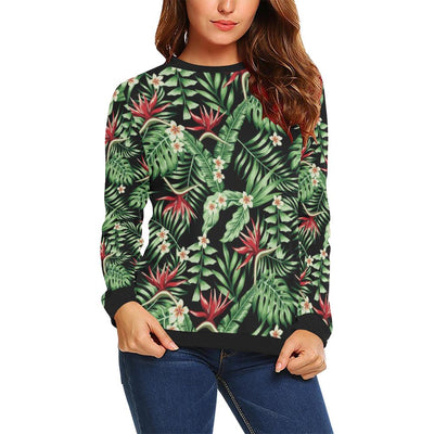 Bird Of Paradise Pattern Print Design BOP05 Women Long Sleeve Sweatshirt-JorJune