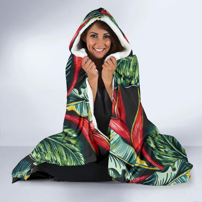 Bird Of Paradise Pattern Print Design BOP06 Hooded Blanket-JORJUNE.COM