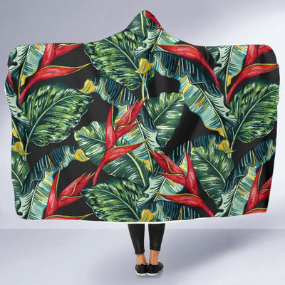 Bird Of Paradise Pattern Print Design BOP06 Hooded Blanket-JORJUNE.COM