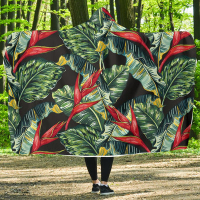 Bird Of Paradise Pattern Print Design BOP06 Hooded Blanket-JORJUNE.COM