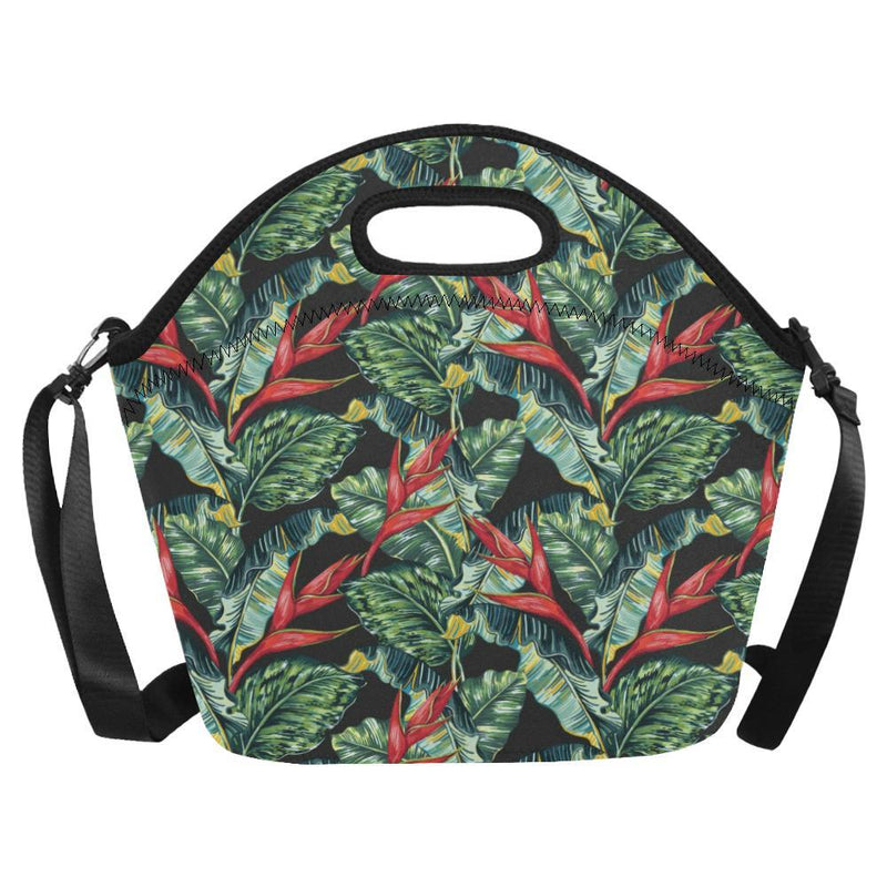 Bird Of Paradise Pattern Print Design BOP06 Neoprene Lunch Bag-JorJune