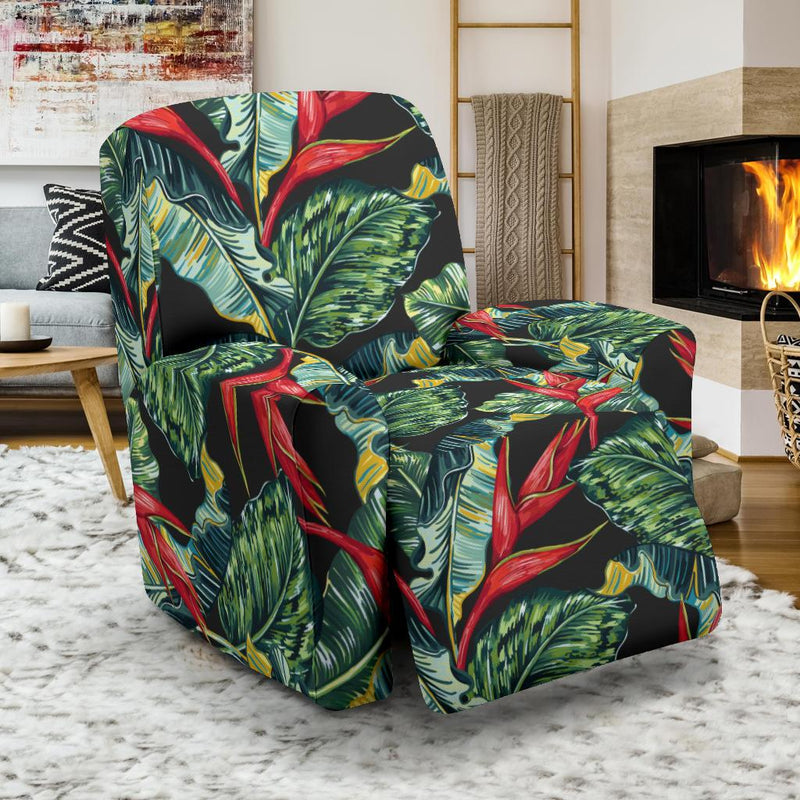 Bird Of Paradise Pattern Print Design BOP06 Recliner Slipcover-JORJUNE.COM