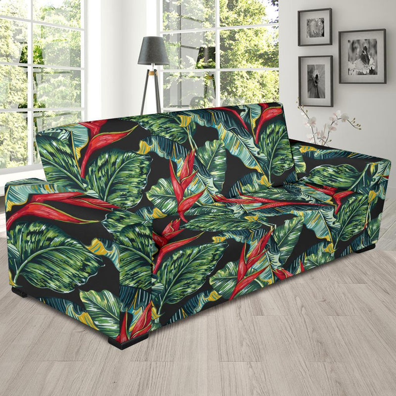 Bird Of Paradise Pattern Print Design BOP06 Sofa Slipcover-JORJUNE.COM