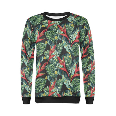 Bird Of Paradise Pattern Print Design BOP06 Women Long Sleeve Sweatshirt-JorJune