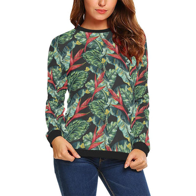 Bird Of Paradise Pattern Print Design BOP06 Women Long Sleeve Sweatshirt-JorJune